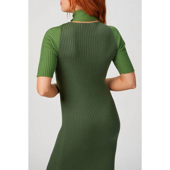 NEW WYNN HAMLYN loop layered knit dress in vert - Picture 5 of 5